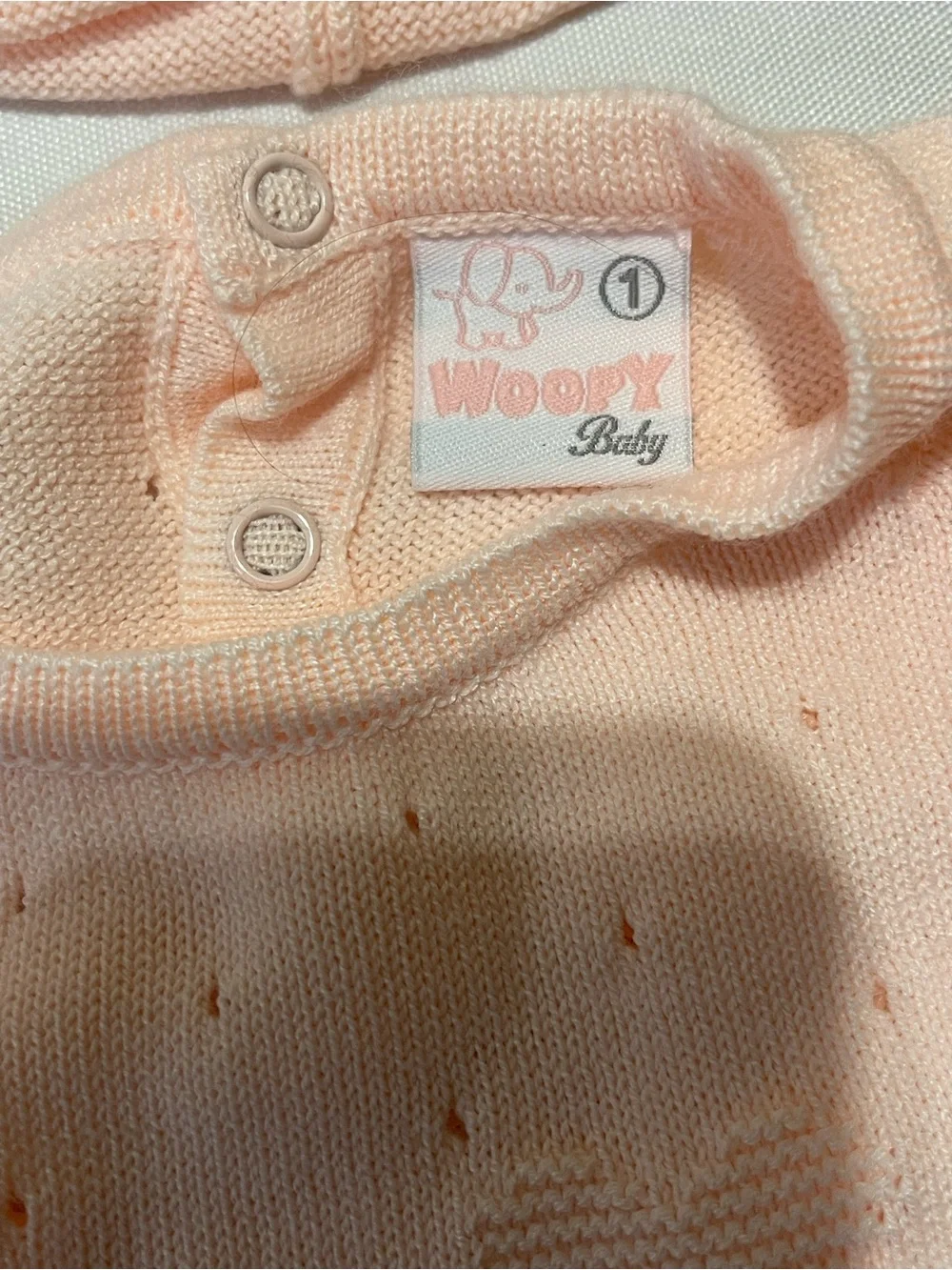 Woopy Baby Girls Pink Knit 3 Piece Outfit Set Size 1